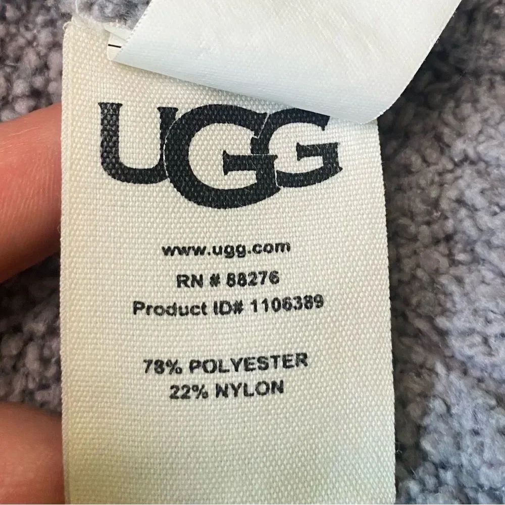 UGG Light Gray Open-Front Draped Phoebe Cardigan